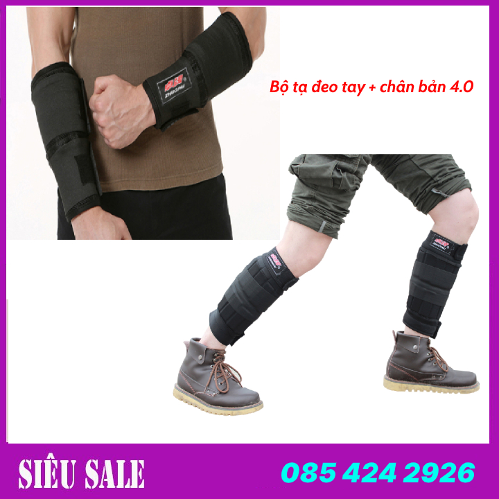 Bộ tạ đeo tay 3 kg + tạ đeo chân 4 kg phiên bản 4.0 - Hỗ trợ tập luyện mọi nhóm cơ, nâng cao thể lực, phát triển chiều cao, sức bật và sức bền