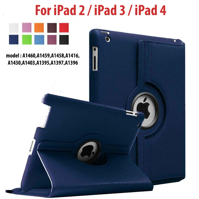 Bao da iPad 2 iPad 3 2011 iPad iPad 4 2012 xoay 360 độ tiện dụng hỗ trợ tắt mở màn hình