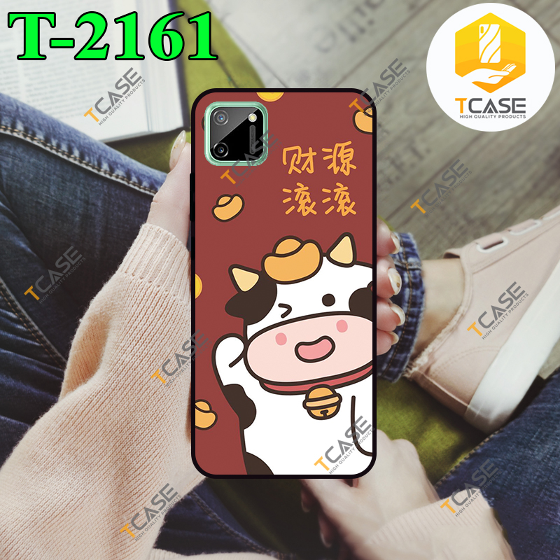 Ốp lưng realme c11 in hình bò sữa phần c