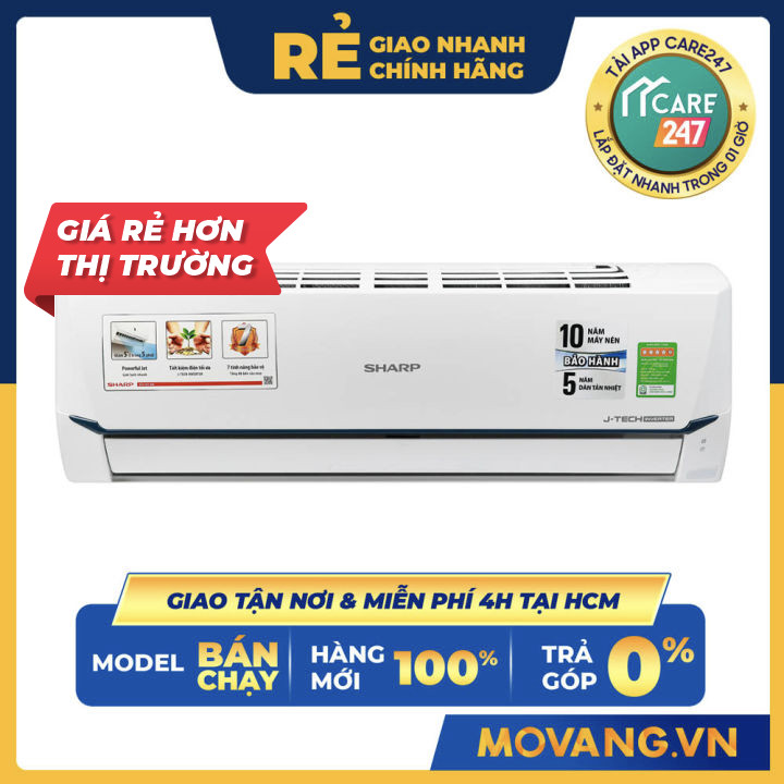 Máy lạnh Sharp Inverter 1 HP AHX9XEW Loại máyĐiều hoà 1 chiều Chế độ làm lạnh nhanhPowerful Jet