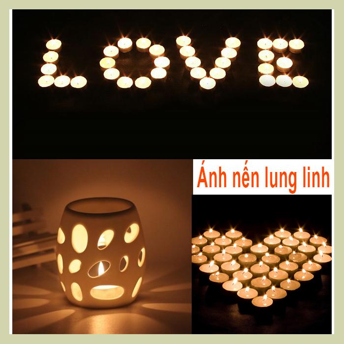 [HCM]Hộp 50 viên nến Tealight đốt không khói an toàn với mọi người  nến spa  nến không khói  nến an toàn