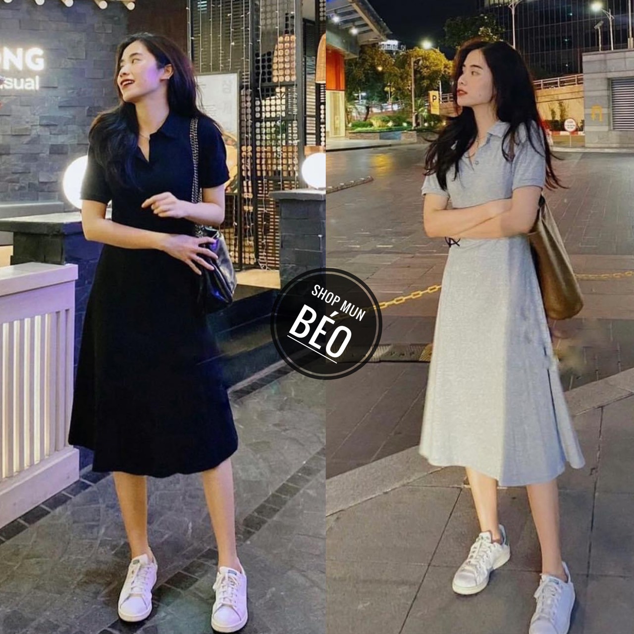 Đầm Body Cổ Trụ Phom Dài Dáng Xòe Thun Gân Thích Hợp Mặc Đi Tiệc Đi Làm Đi Chơi Phù Hợp Với Mọi Phong Cách