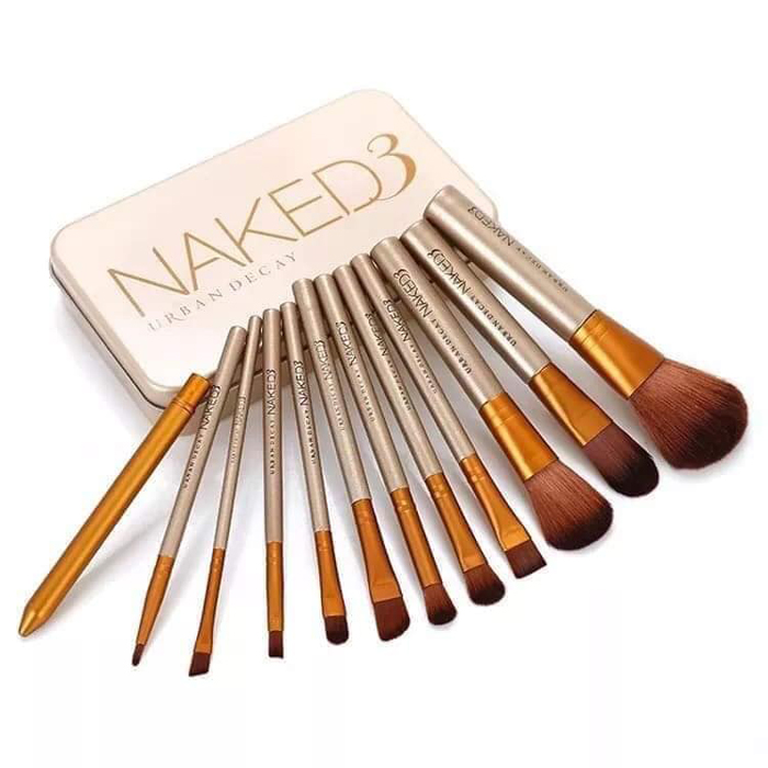 Bộ cọ trang điểm cá nhân 12 chi tiết naked3 nội địa trung