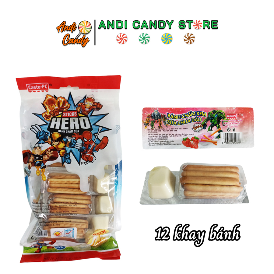 Bánh chấm kem sữa phú cường 12 khay