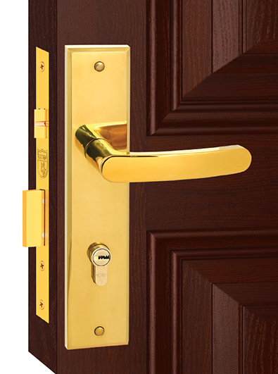 Khóa tay gạt việt tiệp 04165 màu vàng mạ pvd sang trọng