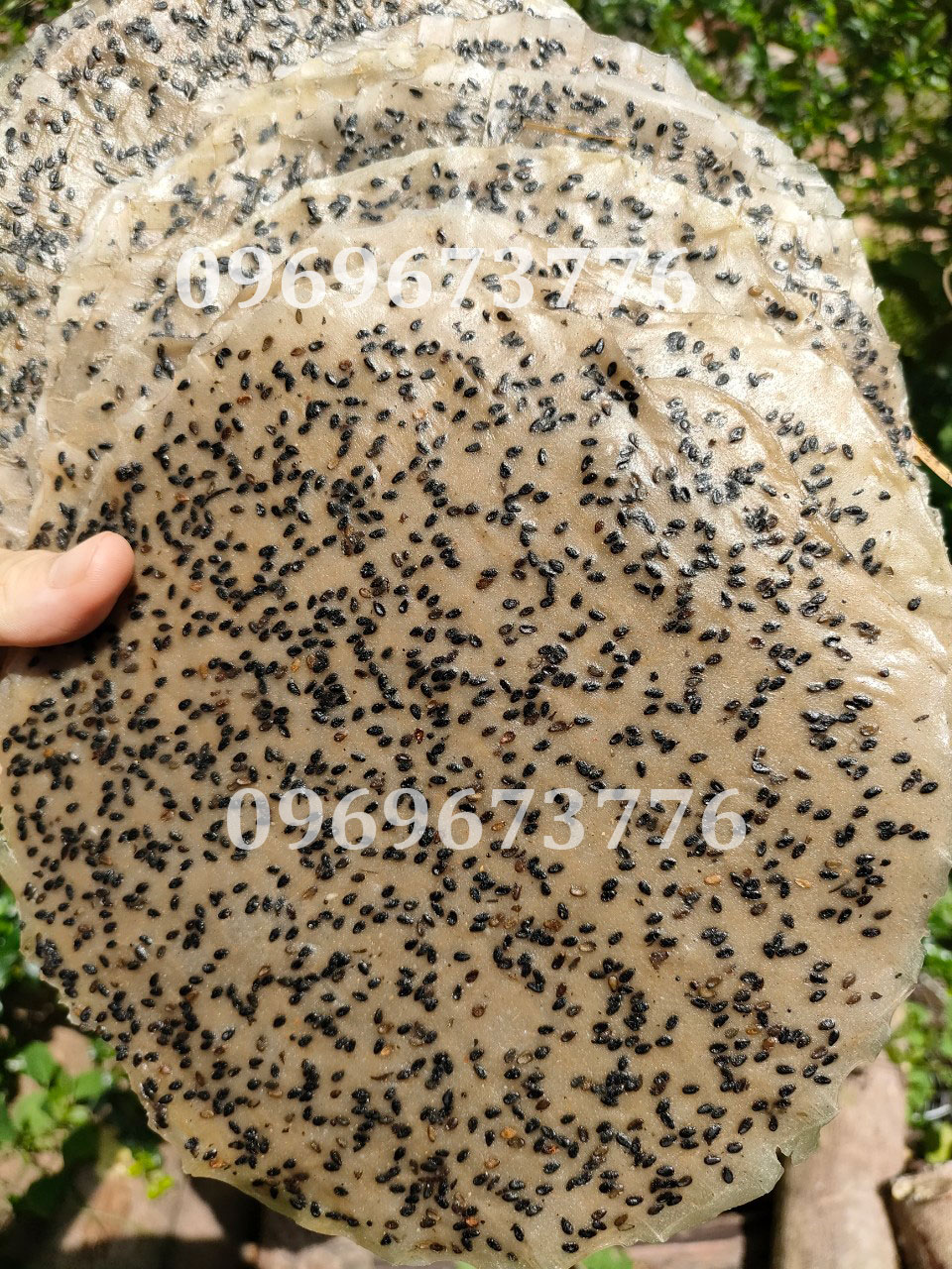 Xấp 10 cái/ 20 cái bánh đa mè đen cốt dừa - siêu nhiều mè - chưa nướng