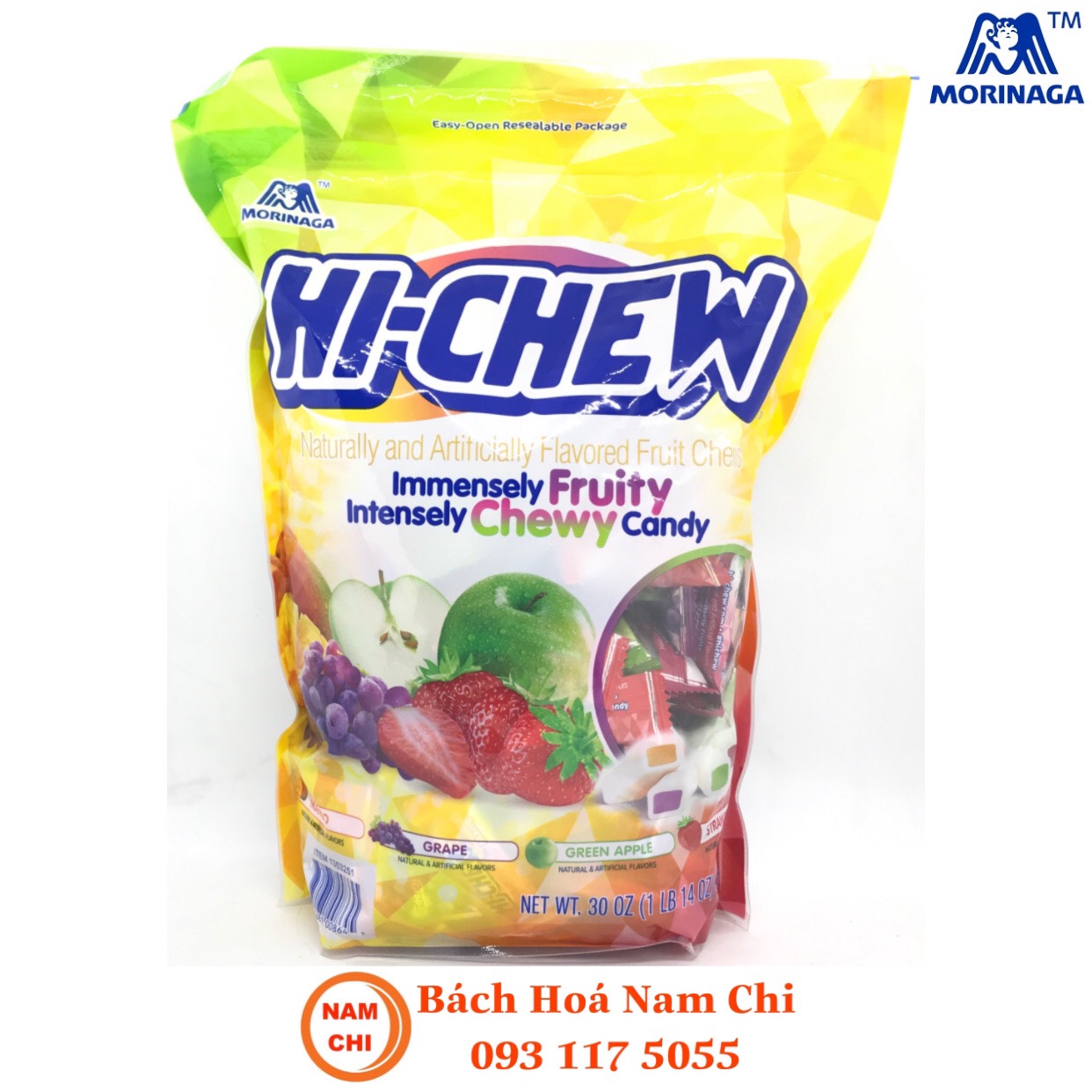 Kẹo Trái Cây Hi-Chew Morinaga Flavored Fruit Chews 850g - Nhập Khẩu Mỹ