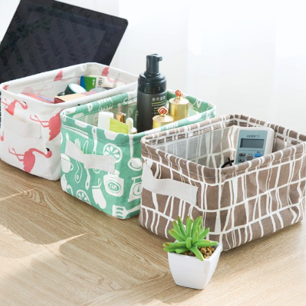 Giỏ vải đa năng đựng đồ cá nhân, mỹ phẩm,văn phòng