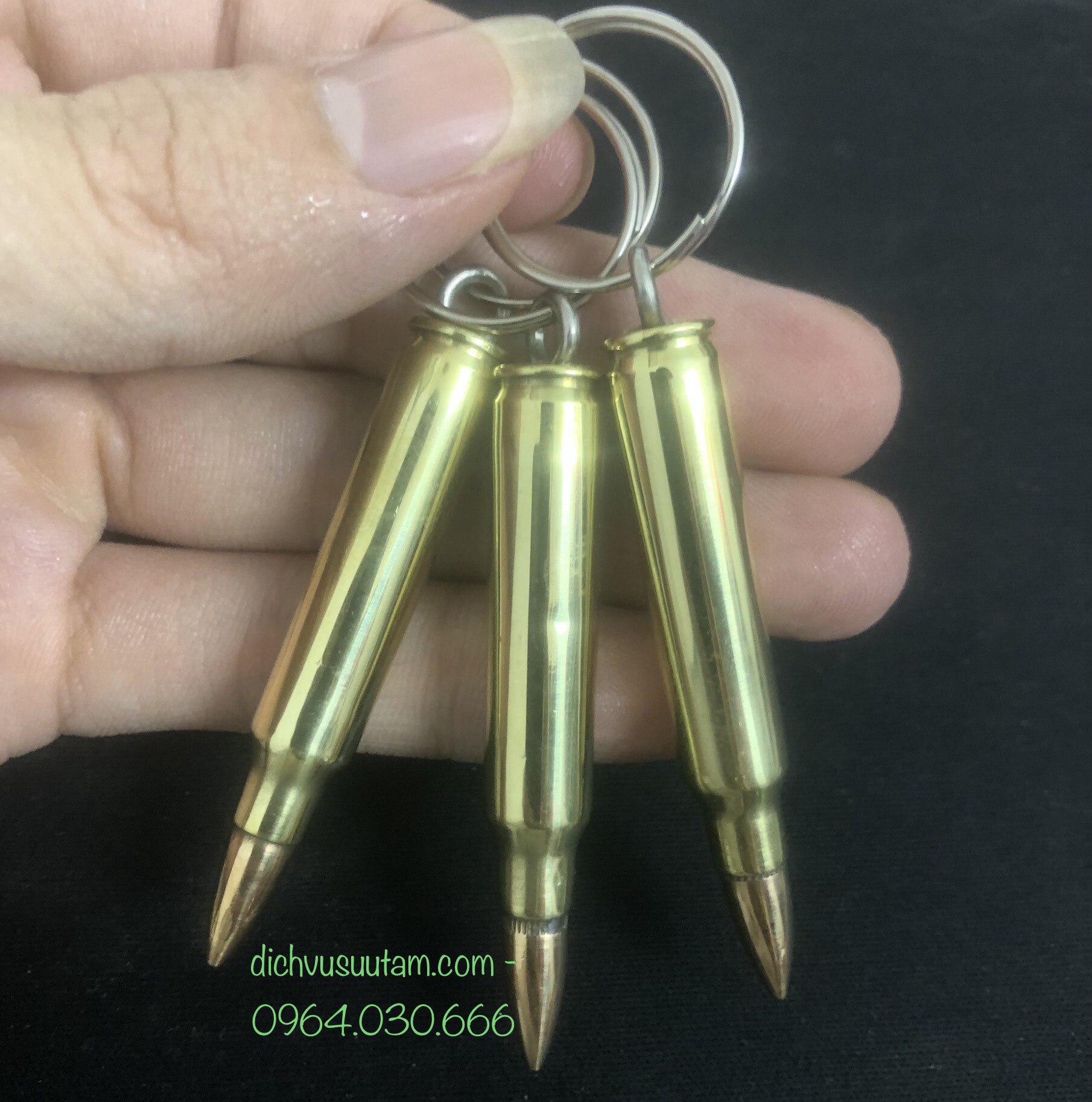 Bộ 3 chiếc móc khóa vỏ đan AR15 cỡ vừa