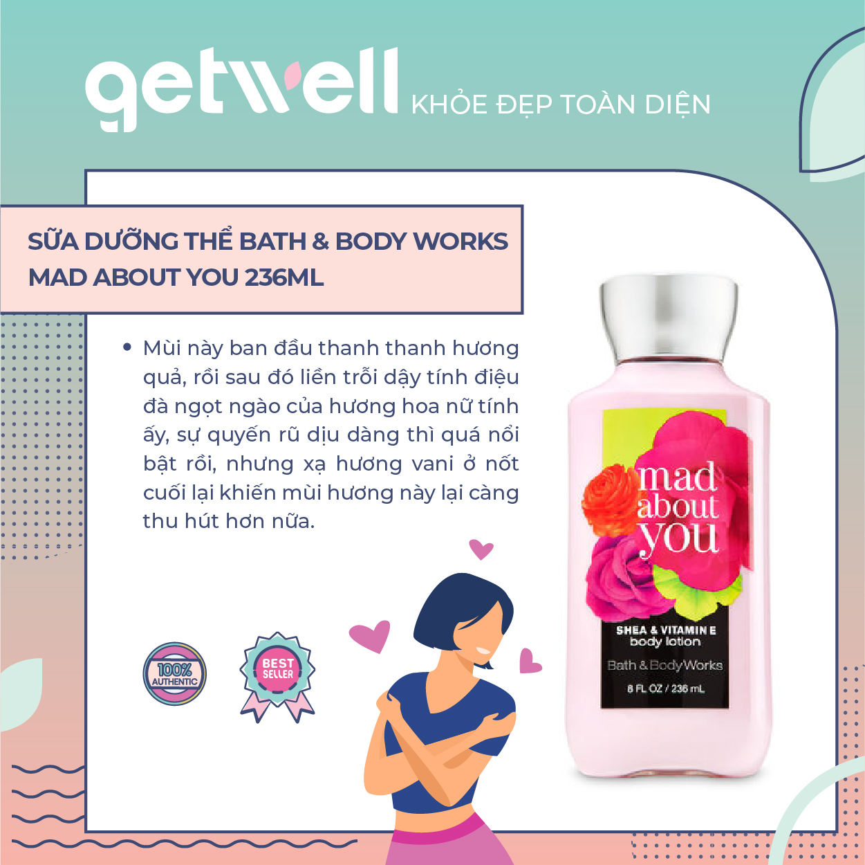 Mad about you | sữa dưỡng thể cấp ẩm bath & body works body lotion
