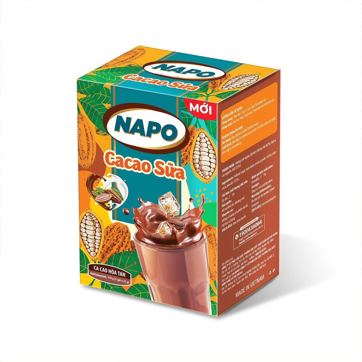 Combo 5 hộp Napo cacao sữa Napoli Coffee