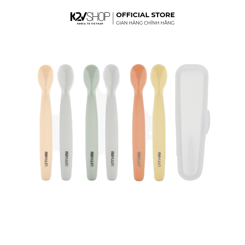 Muỗng ăn dặm moyuum silicone bé từ 6 tháng
