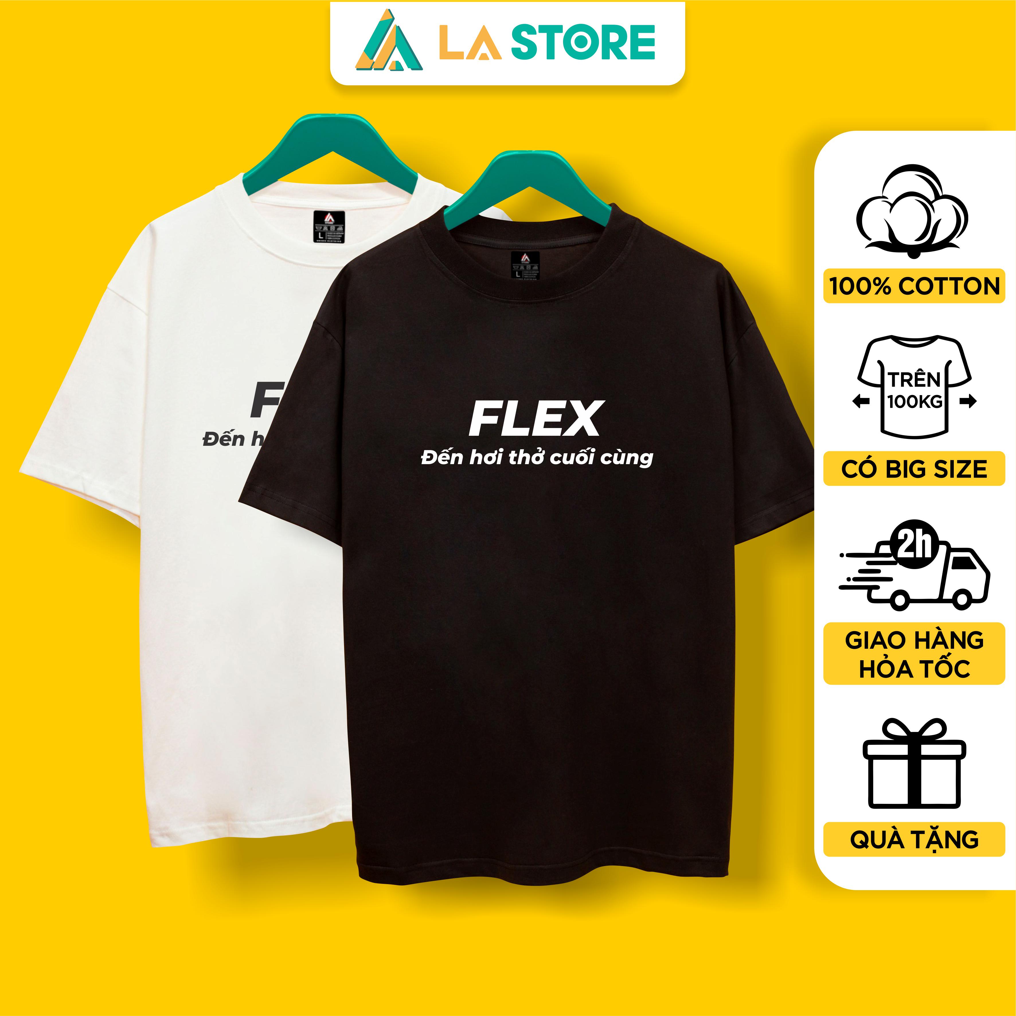 Áo thun unisex cotton flex đến hơi thở cuối cùng | form rộng tay lỡ nam nữ có big size | lạ store