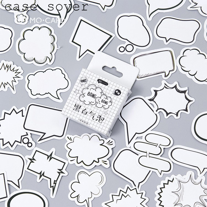 Hộp 45 Sticker Chủ Đề Khung Trò Chuyện Trang Trí Planner - Case Sover