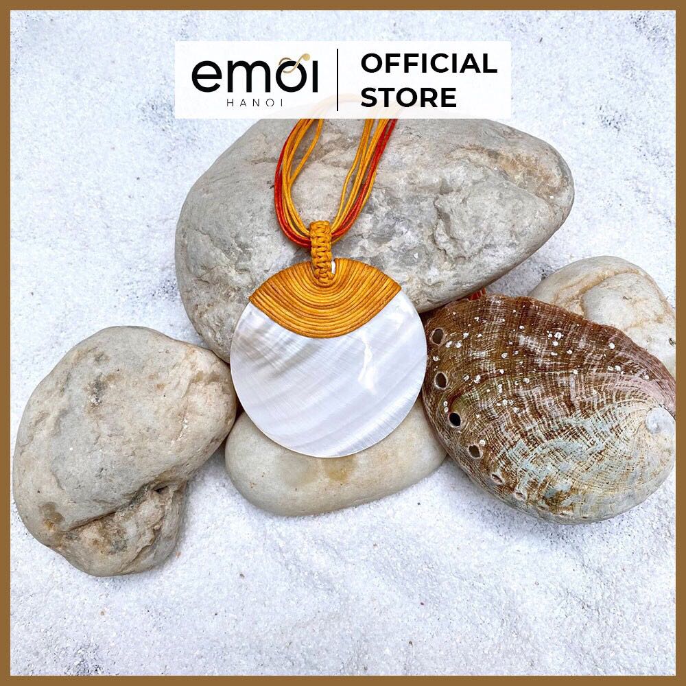 Vòng cổ (Dây chuyền) phụ kiện trang sức vỏ trai trắng tự nhiên cho phái nữ Emoi Jewelry V01