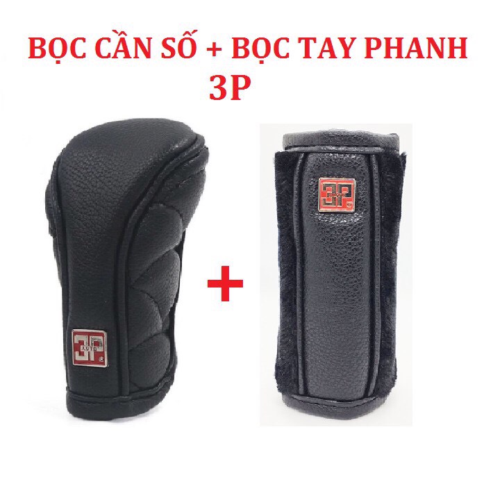 Bộ bọc tay phanh và bọc cần số da chính hãng 3p,hdcho ô tô