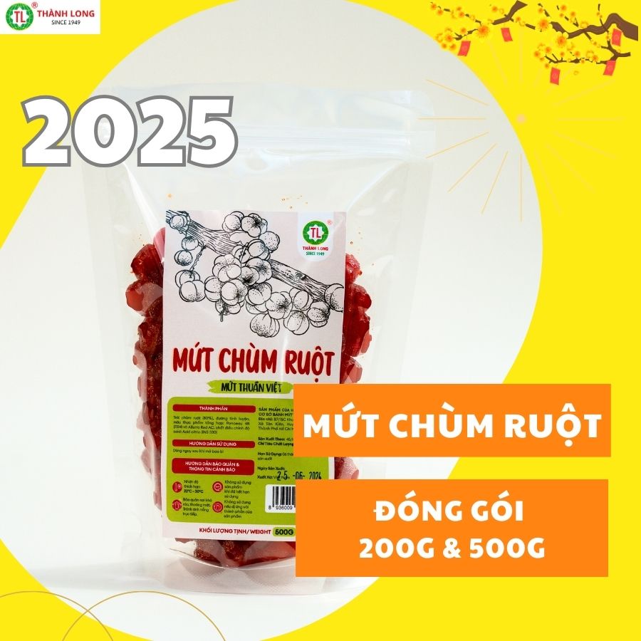 THÀNH LONG MỨT CHÙM RUỘT - MỨT TUỔI THƠ 200G/500G