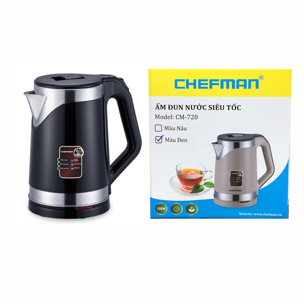 Siêu mới - siêu chất lượng ✨ấm siêu tốc chefman cm - 720.bảo hành 12 tháng nếu có lỗi