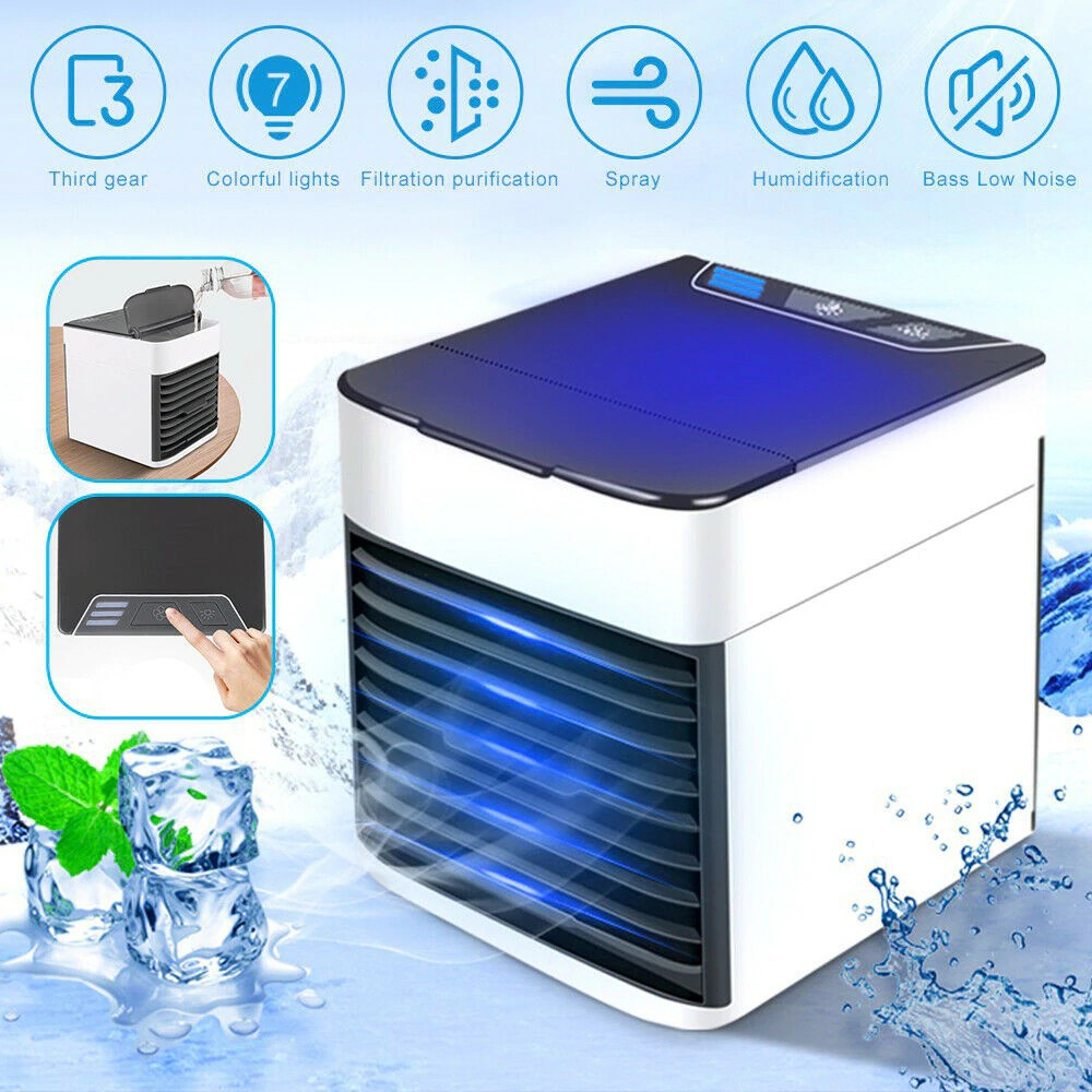Quạt điều hòa mini công suất lớn, Quạt bằng nước đá, Quạt để bàn hơi nước mini Dung tích bình chứa nước 750 ml Giúp Bạn Luôn Mát Mẻ Giữa Mùa Hè Nóng Bức- Máy Điều Hoà Mini - Bảo hành 12 Tháng.