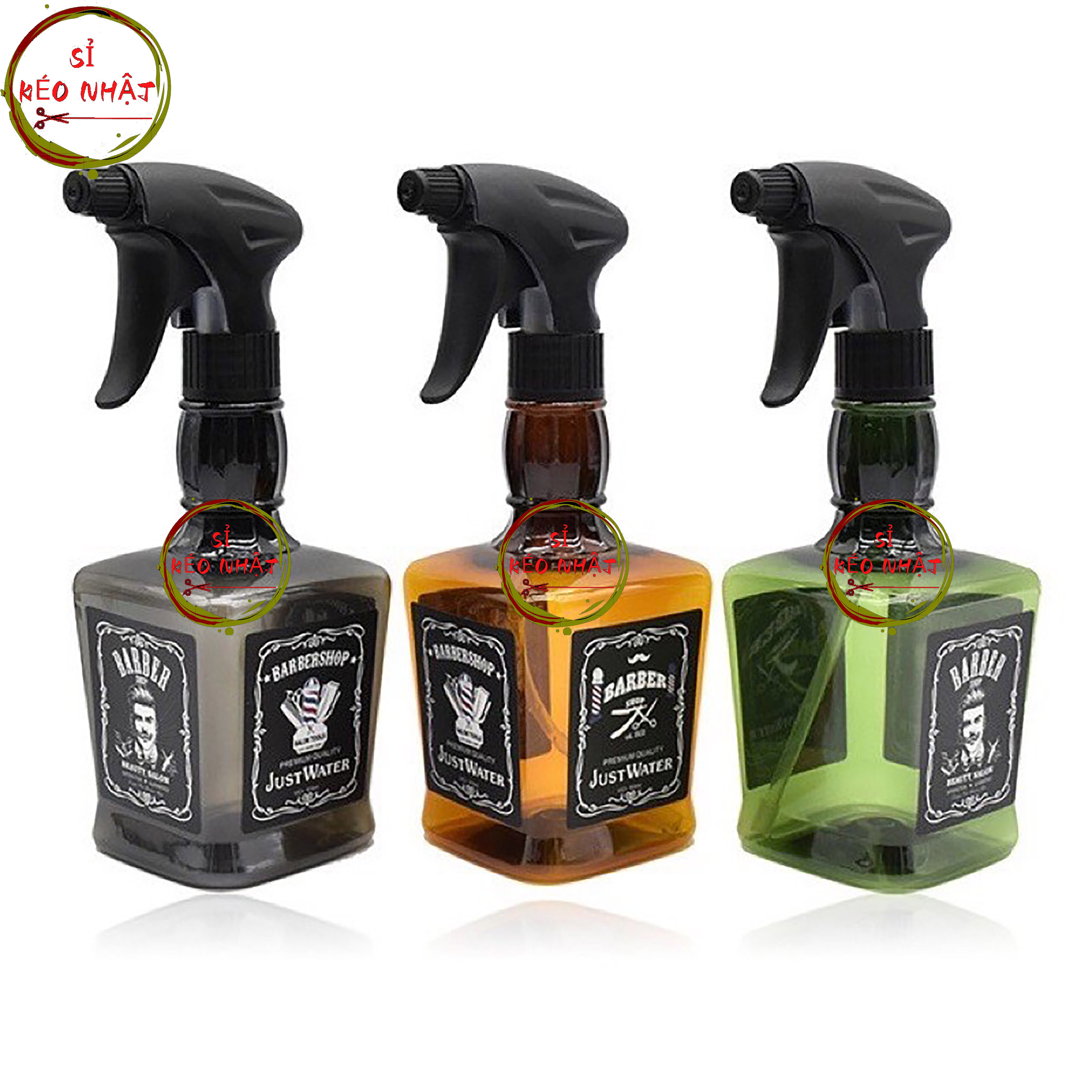 [HCM]Bình xịt nước cắt tóc barber hình vuông