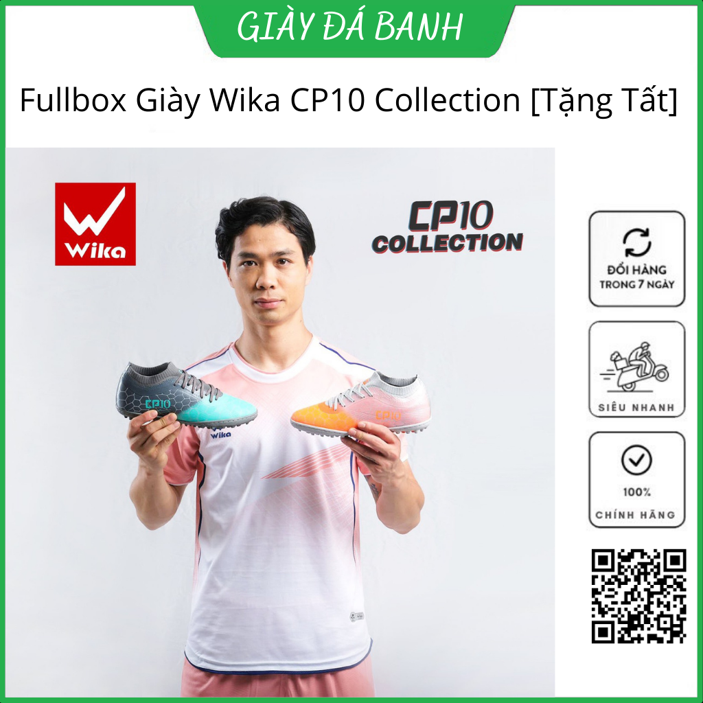 Fullbox giày bóng đá wika CP10 collection + [Tặng tất dệt kim]