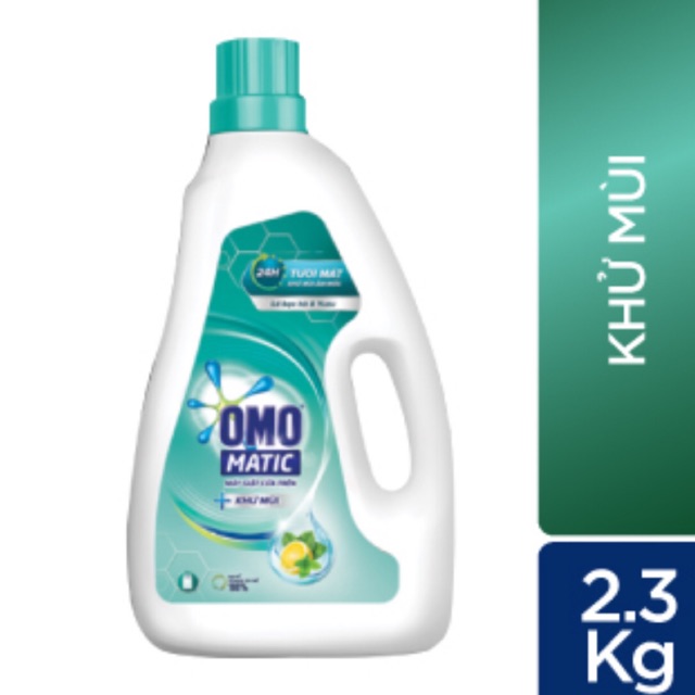 Nước giặt omo matic khử mùi 24h tươi mát 2.3kg