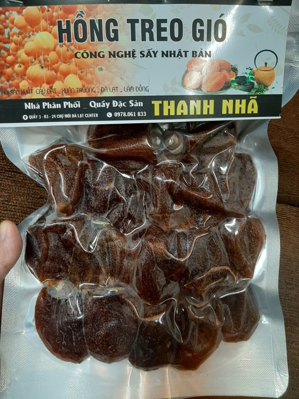 Hồng treo gió chính gốc đà lạt trái hồng sậm nhiều mật - treo đủ ngày