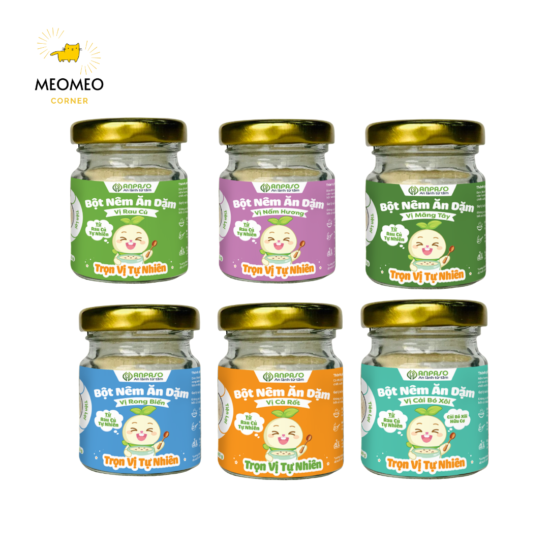 Hạt Nêm Cho Bé Ăn Dặm Anpaso - Bột Nêm Cho Bé Từ 6 tháng hộp 60g