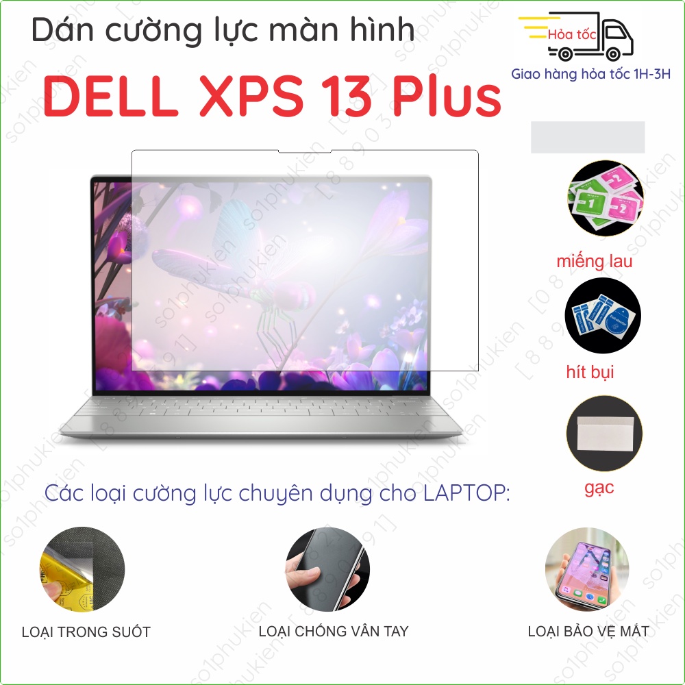 Dán màn hình cường lực laptop Dell XPS 13 Plus 9320 nano dẻo trong suốt, nhám chống loá+vân tay, chố