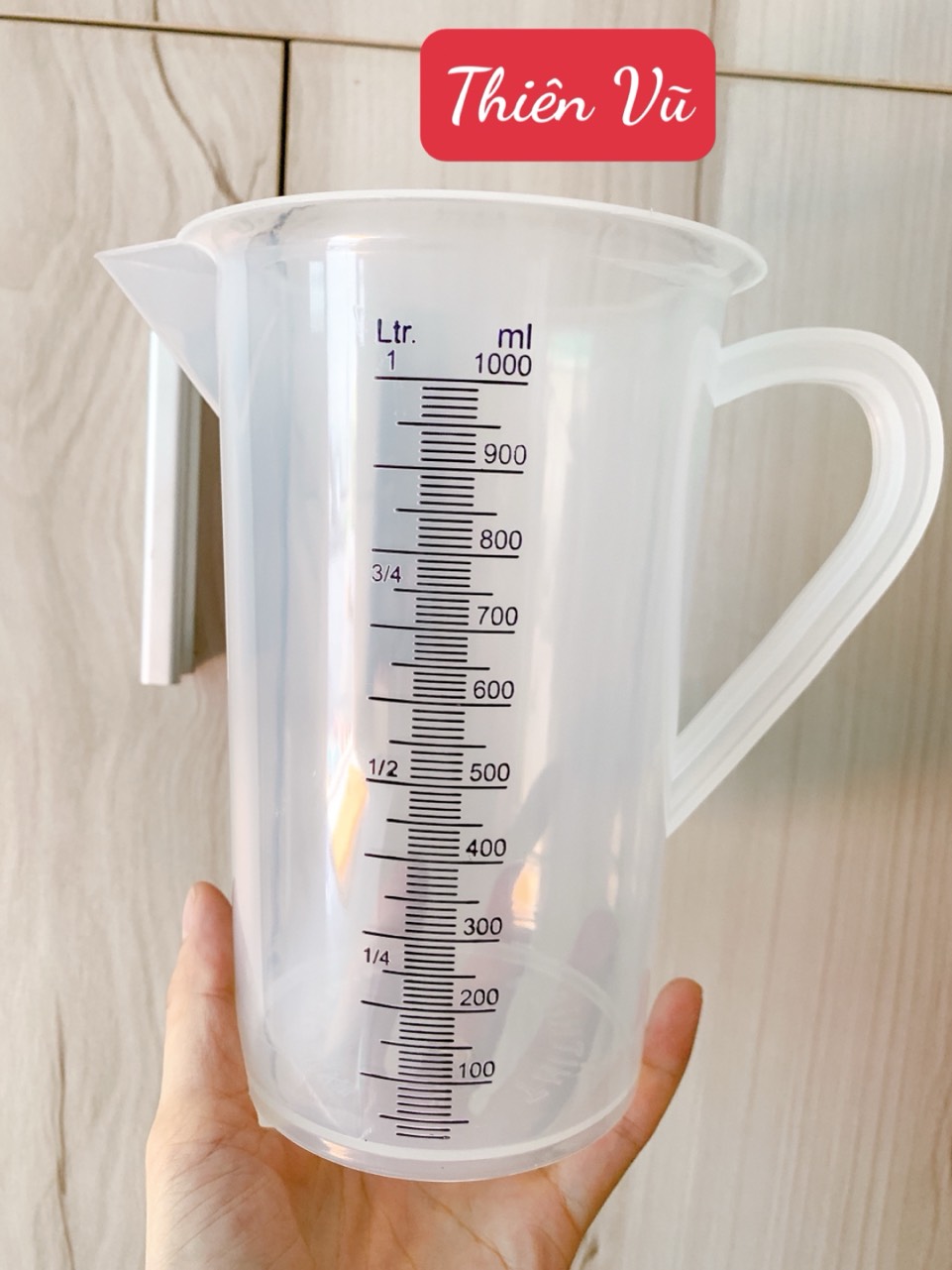 Ly đong định lượng pha chế 50ml-1000ml, ca đong nhựa chia vạch tiện lợi - gia dụng Thiên Vũ