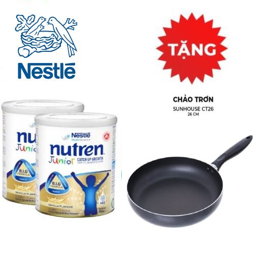 Combo 2 lon nutren junior 850g tặng chảo chống dính sunhouse ct26