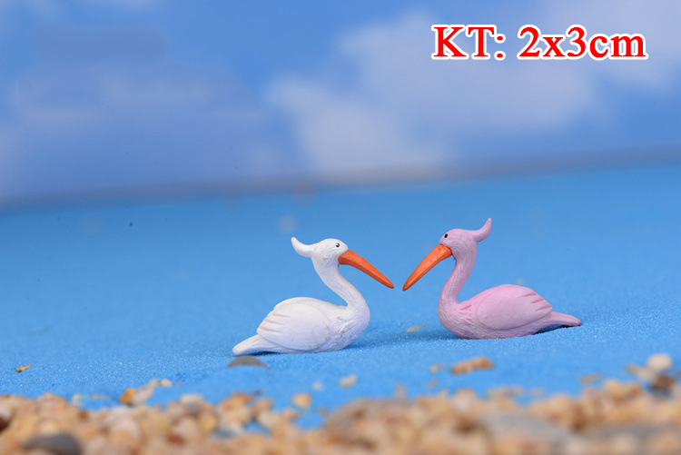 Con cò - tượng mô hình con cò trắng trang trí tiểu cảnh