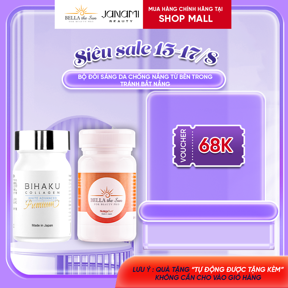 Bộ sản phẩm chăm sóc sức khỏe và vẻ đẹp làn da nội sinh Nhật Bản