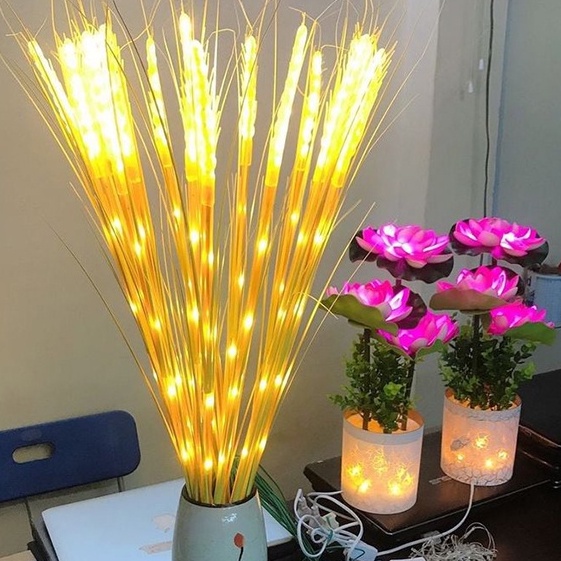 Đèn led Bông lúa vàng tài lộc ,đèn trang trí cây lúa