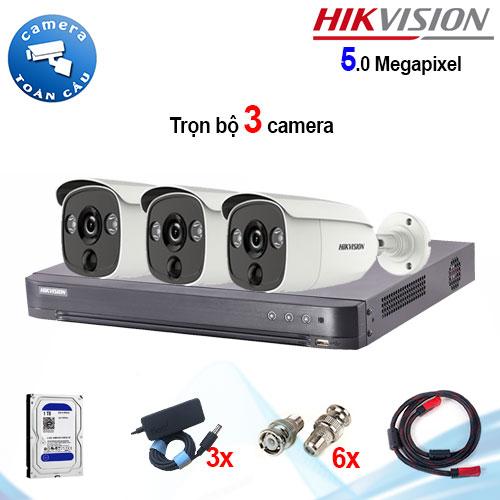 Trọn bộ 3 camera hikvision ds-2ce12h0t-pirl + đầu ghi 4 kênh ds-7204huhi-k1