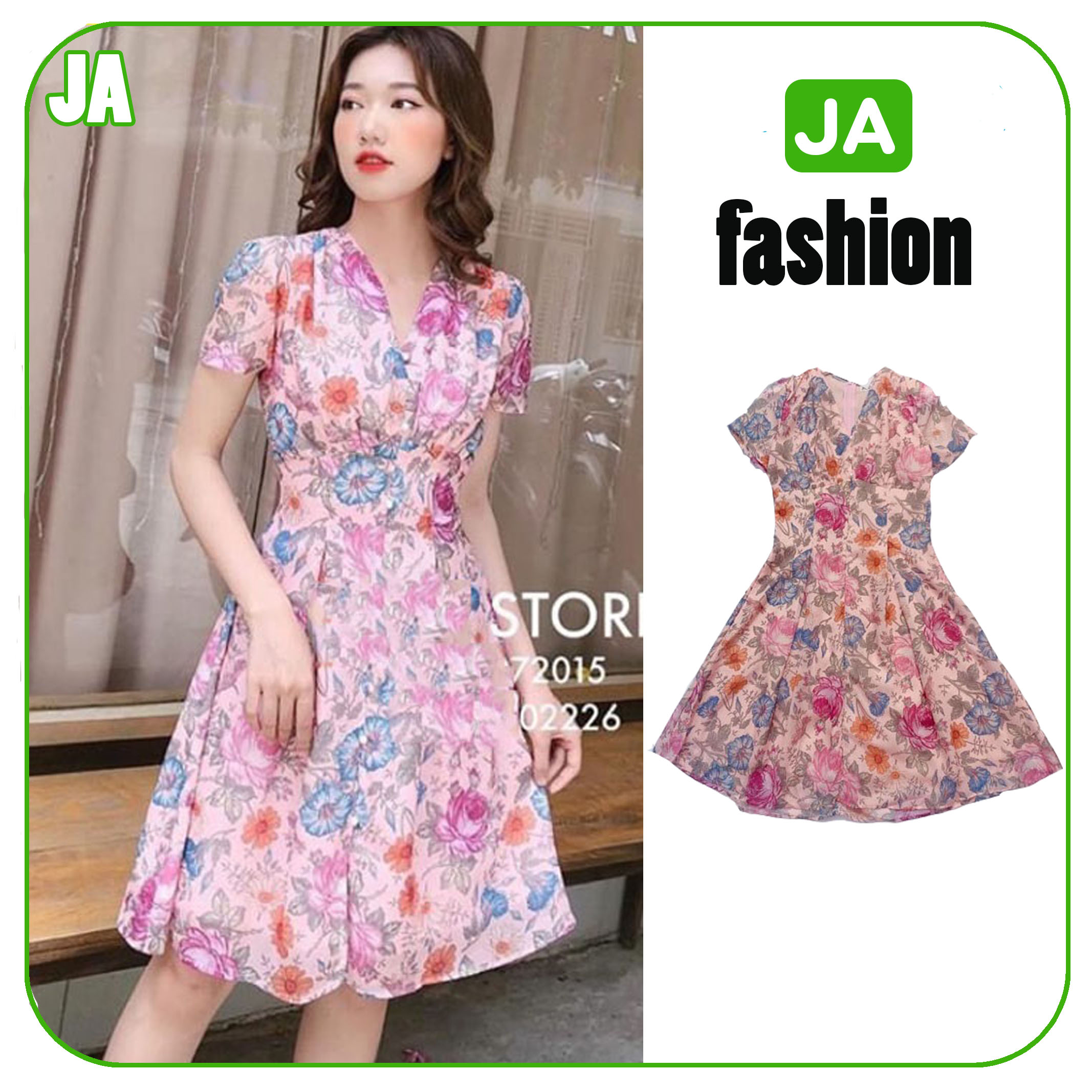 CAM KẾT Y HÌNH+CÓ ẢNH THẬT] Đầm voan hoa nhí 2 lớp, váy hoa nhí cổ V 2 lớp vintage, đầm xòe cổ V, váy hoa nhí phong cách hàn quốc, đầm hoa dự tiệc lịch sự  JAMS105