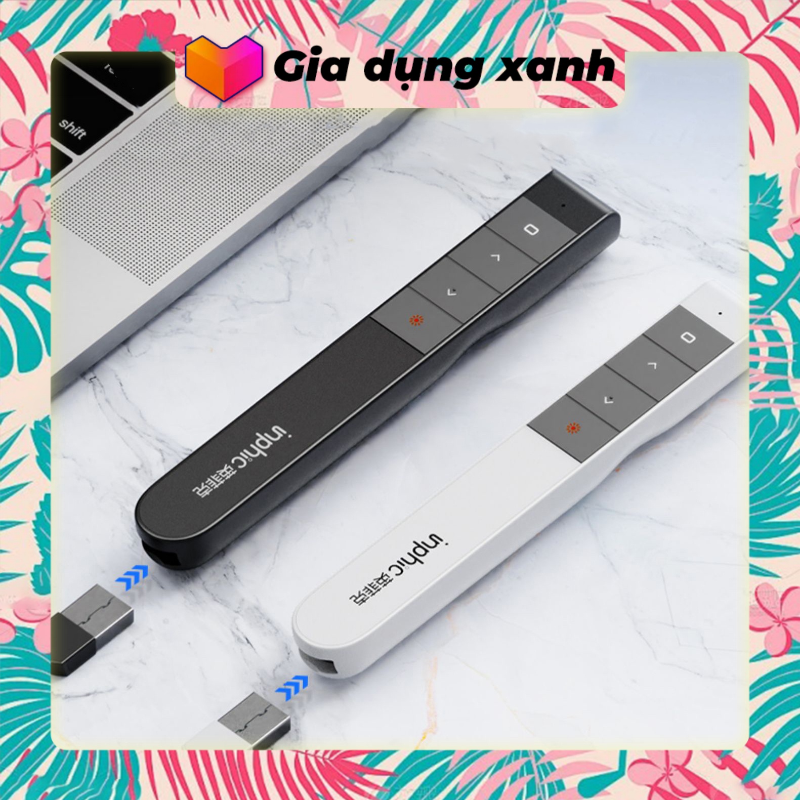 Bút Trình Chiếu Powerpoint Không Dây - L1P Bút Thuyết Trình Lazer Chiếu Slide Có Thể Điều khiển 2 Màn Hình, Sạc thông minh USB, Hiển Thị Báo Pin, Bút Chỉ Máy Chiếu Laser Tương Tự Bút Trình Chiếu Logitech