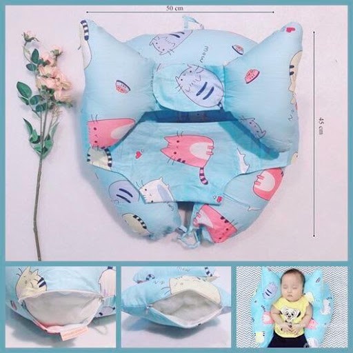 [ GỐI ĐA NĂNG] Gối Chữ C Chống Trào Ngược Kèm Gối Tai Voi Cao Cấp