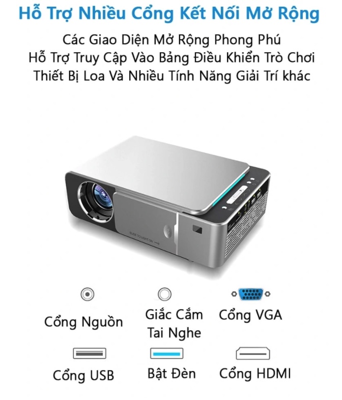 It smart máy chiếu mini hệ điều hành android wifi thông minh - t6 bản cao cấp