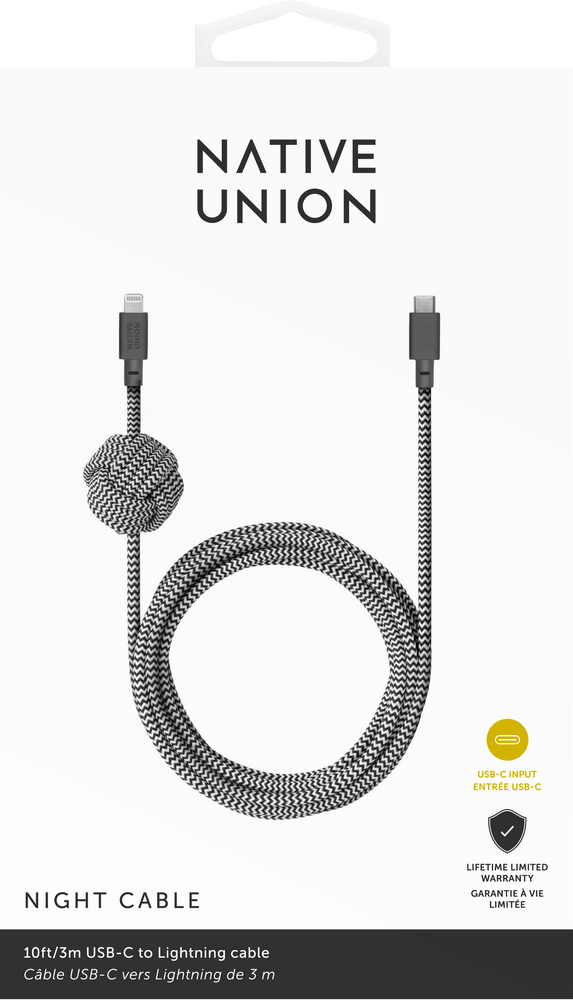 Dây cáp sạc native union night cable - kv - c - lightning