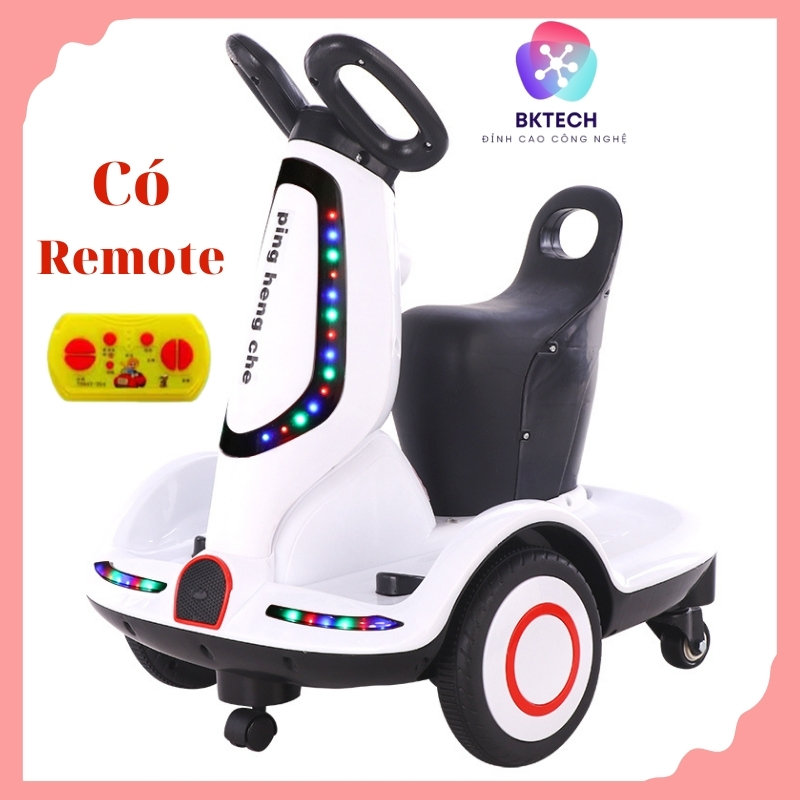 Xe máy điện trẻ em, Xe điện cho bé cân bằng xoay 360 độ - Mẫu mới nhất 2021, thích hợp cho bé từ 2 tới 6 tuổi