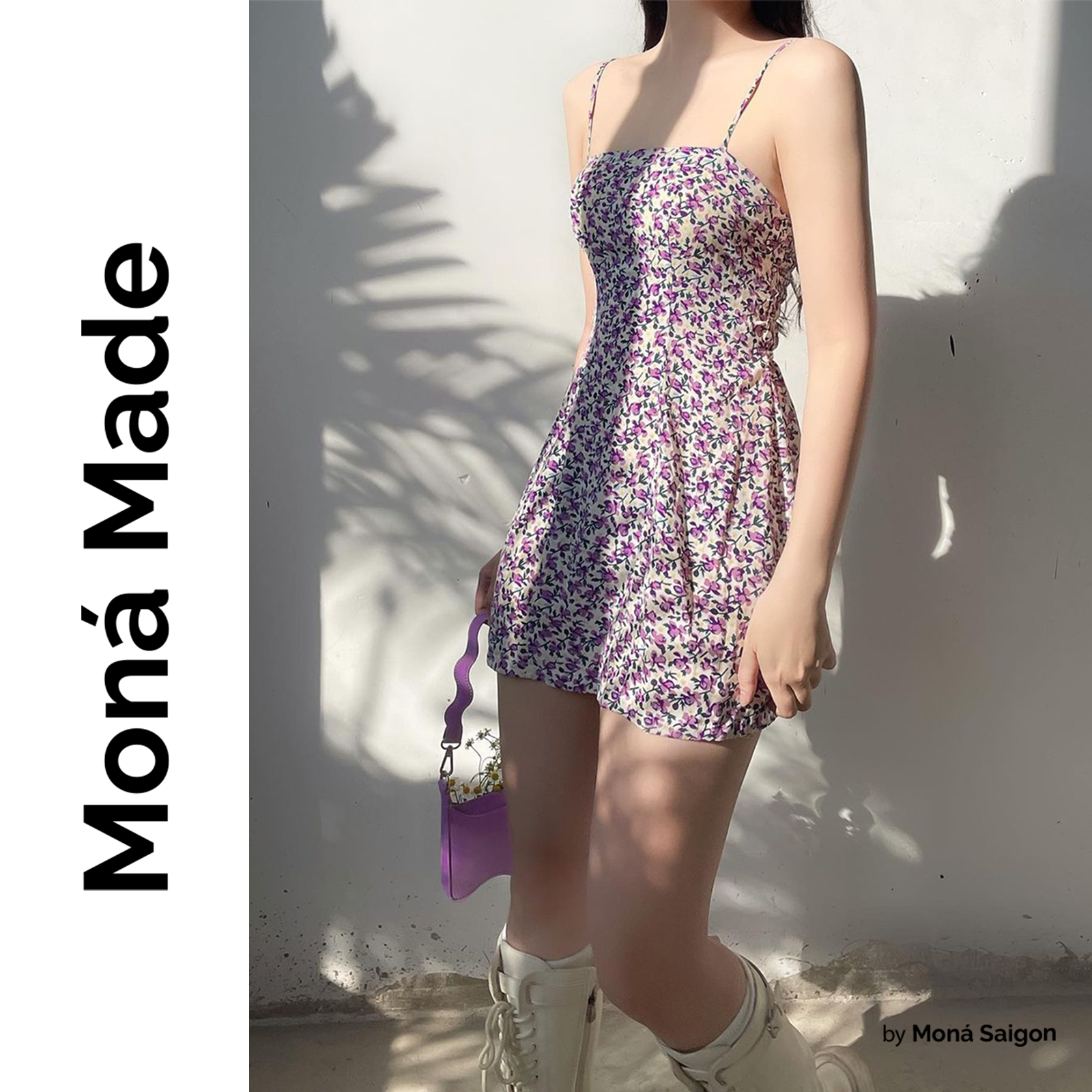 Đầm 2 dây hoa nhí moná - mira
