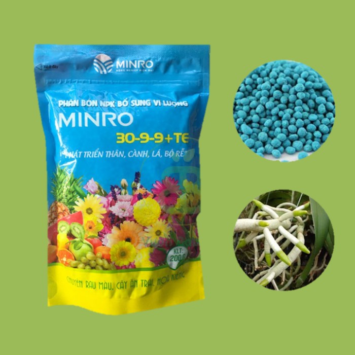 Phân bón hỗn hợp npk minro 30-9-9 loại 1kg