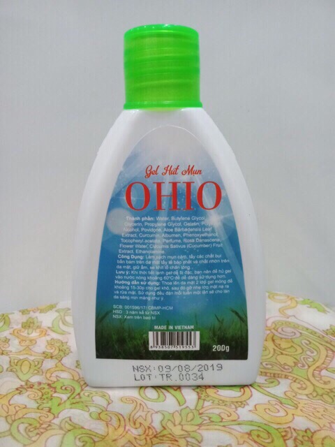 Gel lột mụn than tre ohio chai lớn 200ml san hang