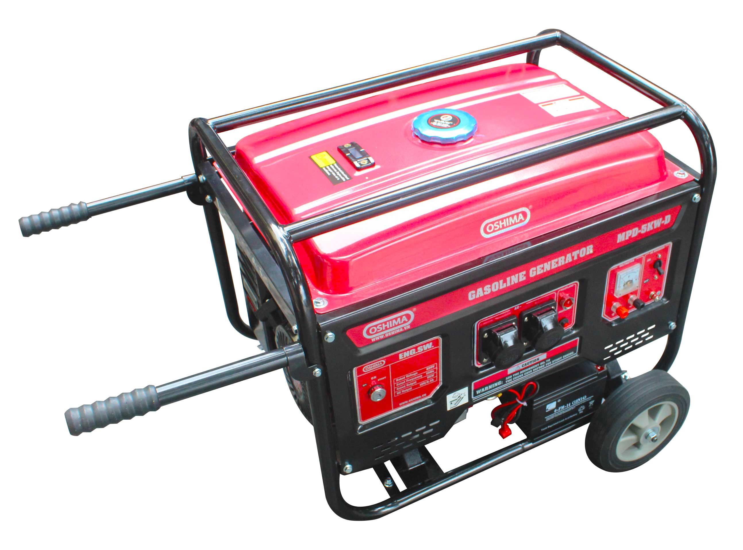 [Trả góp 0%] Máy phát điện Oshima MPĐ -5KW máy Xăng