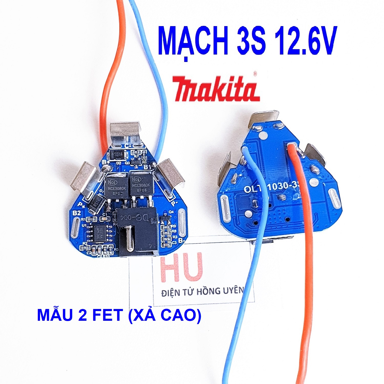 Mạch 3s 12.6v Makita tam giác. Mạch bảo vệ sạc xả pin 18650 dùng đóng khối pin tam giác máy khoan makita 12v, pin máy bắt vít 12v - ĐIỆN TỬ HỒNG UYÊN