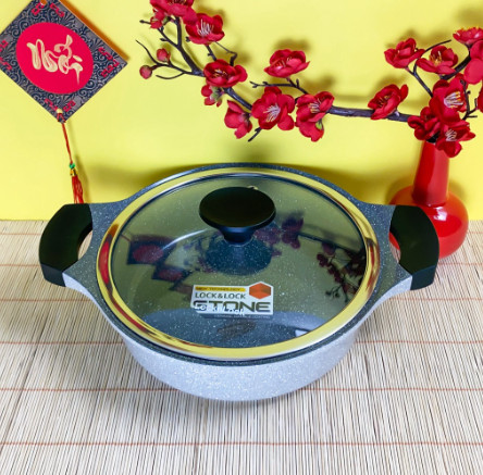 Nồi Đá Cao Cấp Lock&Lock 24cm (Thành thấp)