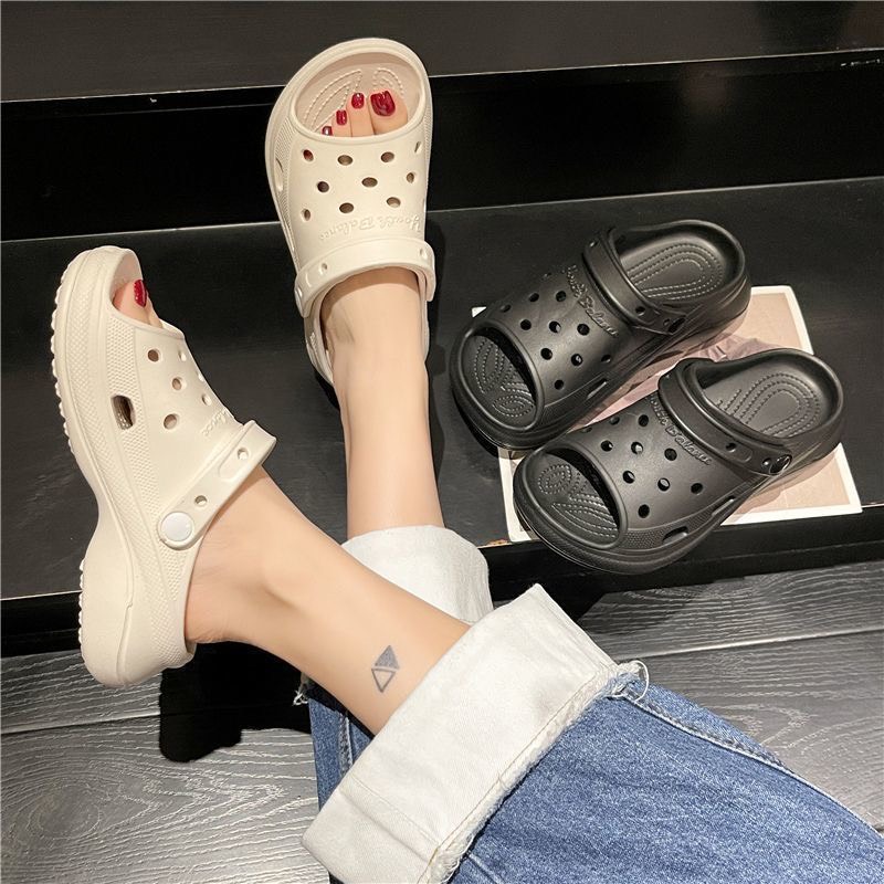 Dép bánh mì cross sandal nữ đế cao hở mũi cao 5cm dép sục nữ hot trend S071