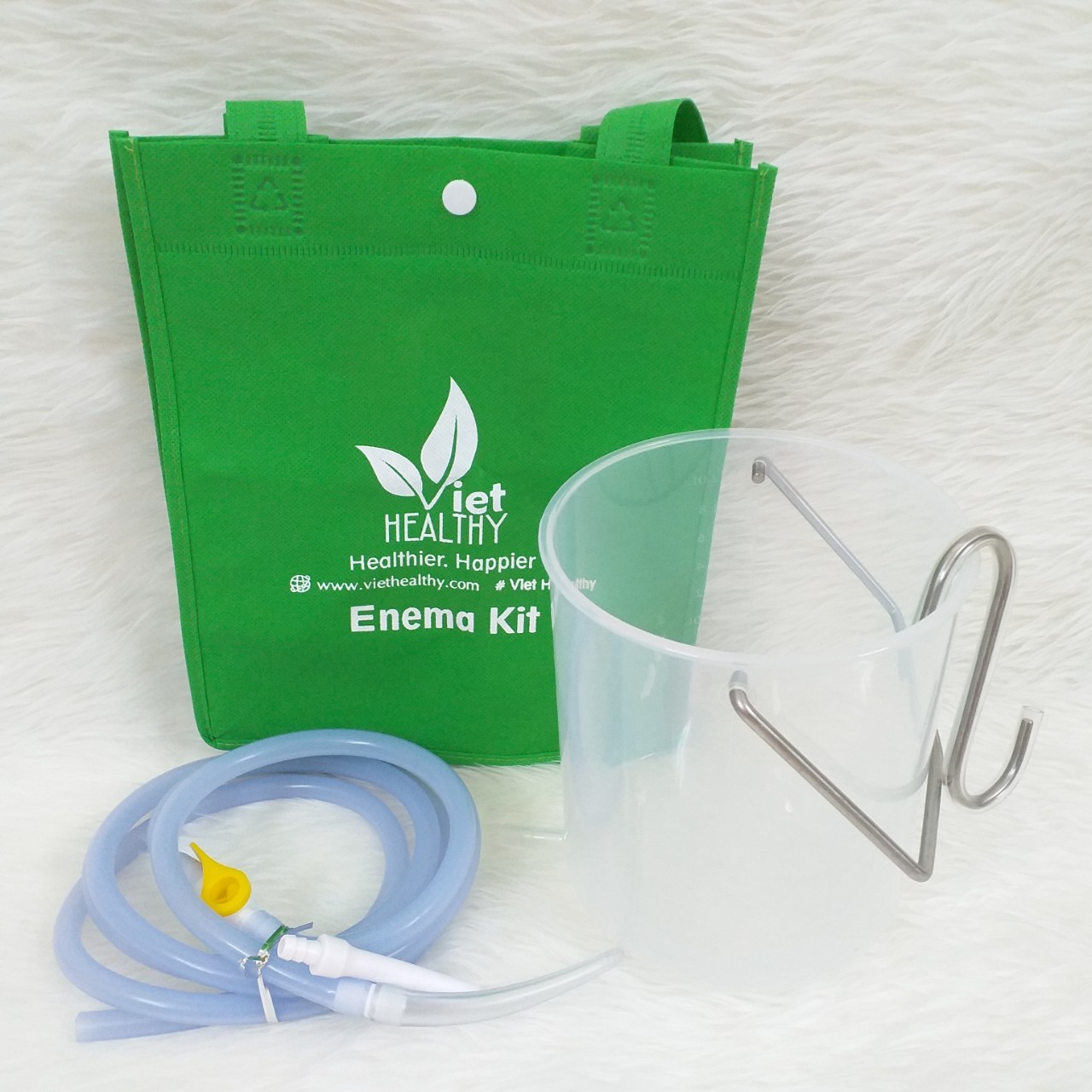 Bộ Enema Bình Nhựa Dây Vòi dùng thụt tháo đại tràng/ Coffee Enema