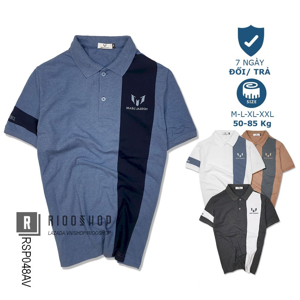 Áo thun nam đẹp có cổ marc 1982 cao cấp rsp048av - áo polo nam riooshop